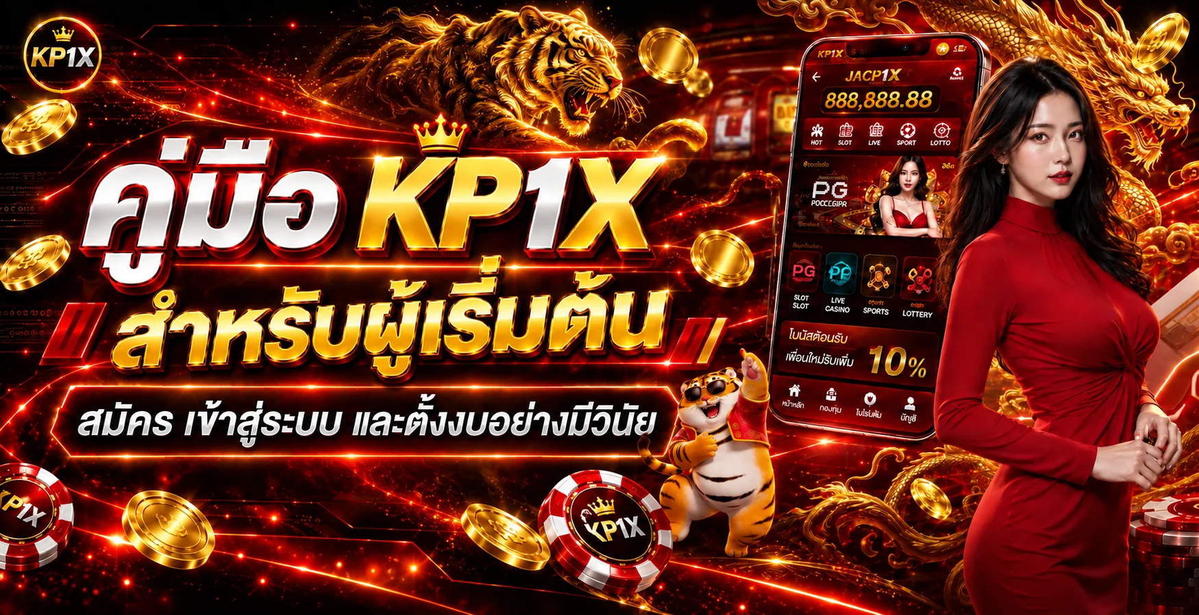 KP1X คู่มือผู้เริ่มต้น สมัคร เข้าสู่ระบบ และตั้งงบ